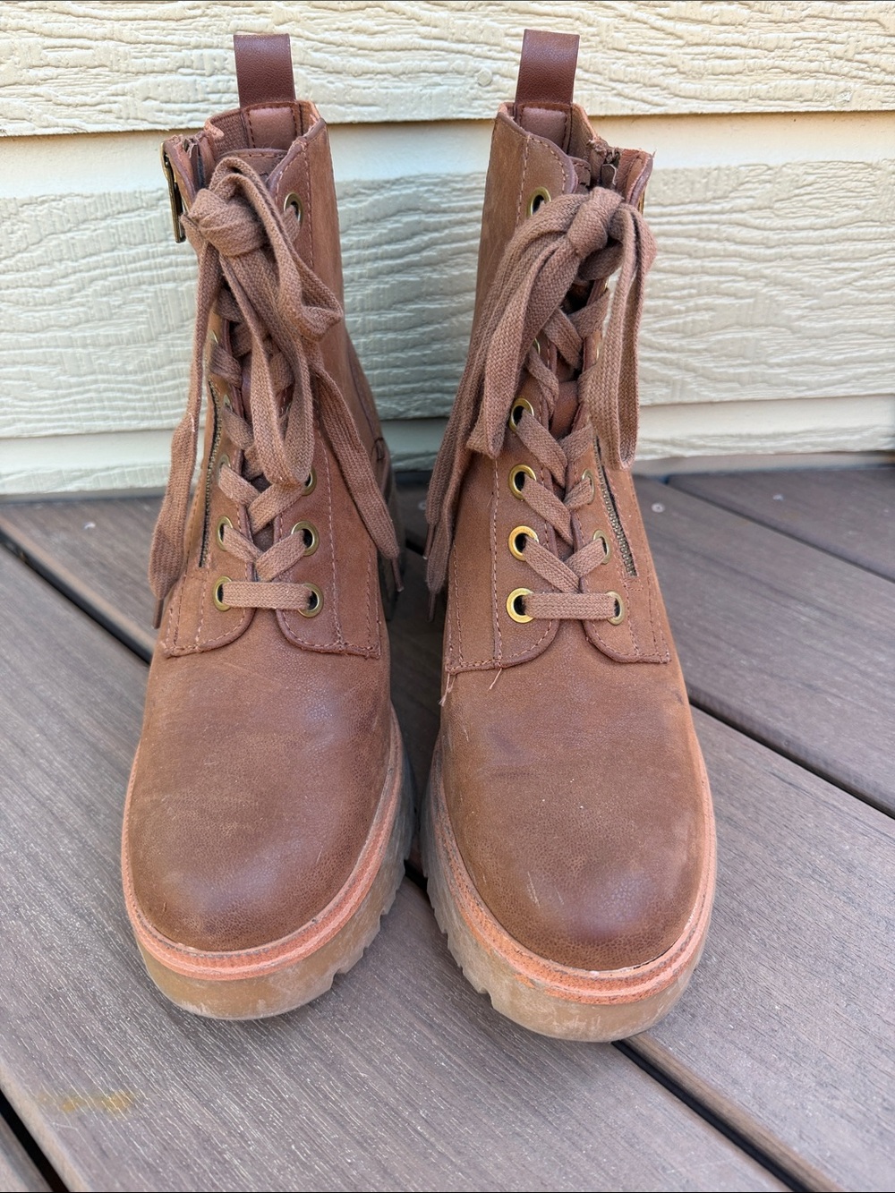 MIA Abbey lace-up combat boots Sz 9 - Picture 8 of 16